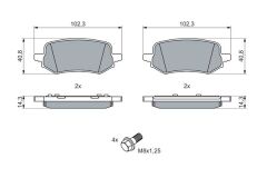 FORD PUMA (J2K, CF7) ECOBO0ST 1.0  -1.5 2019 / 2020 BOSCH Disk Balata - Arka