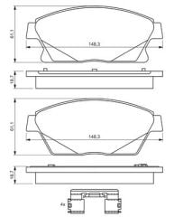 CHEVROLET CRUZE (J300) 1.6-1.8 2013 -2017 Disk Balata - Ön