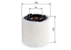 BOSCH Hava Filtresi AUDI A1 1.2 TFSI / A1 1.6 TDI / SEAT Ibiza 1.2 TDI / Ibiza 1.6 TDI / SKODA  Fabia 1.2 / Fabia 1.4 TSI Combi RS / Fabia 1.6 TDI /  VW (VOLKSWAGEN) Polo 1.2 TDI / Polo 1.4 GTI / Polo 1.6 TDI /