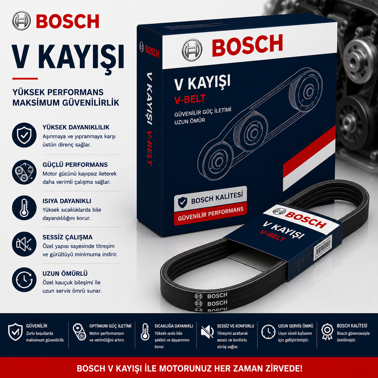 Bosch 6PK1005 Kanallı V-kayışı 1987945730 Audi; Cupra; Fiat; Seat; Skoda; Volkswagen A1, Audi; Cupra; Fiat; Seat; Skoda; Volkswagen A1 allstreet, Audi; Cupra; Fiat; Seat; Skoda; Volkswagen A1 citycarver