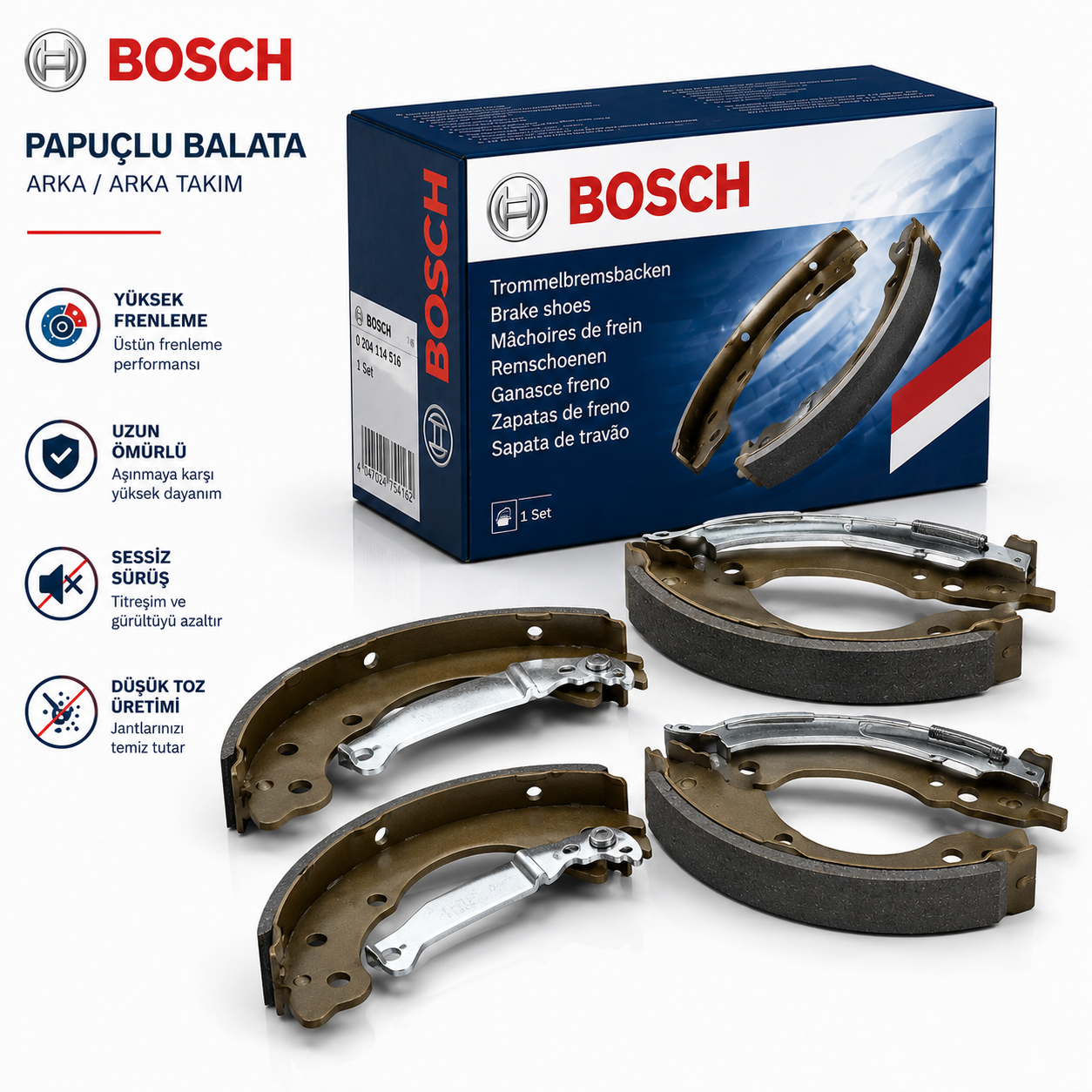 Bosch Pabuçlu Fren 0986487327 Balatası [228,6*42 Mm] BMW 3-Serie